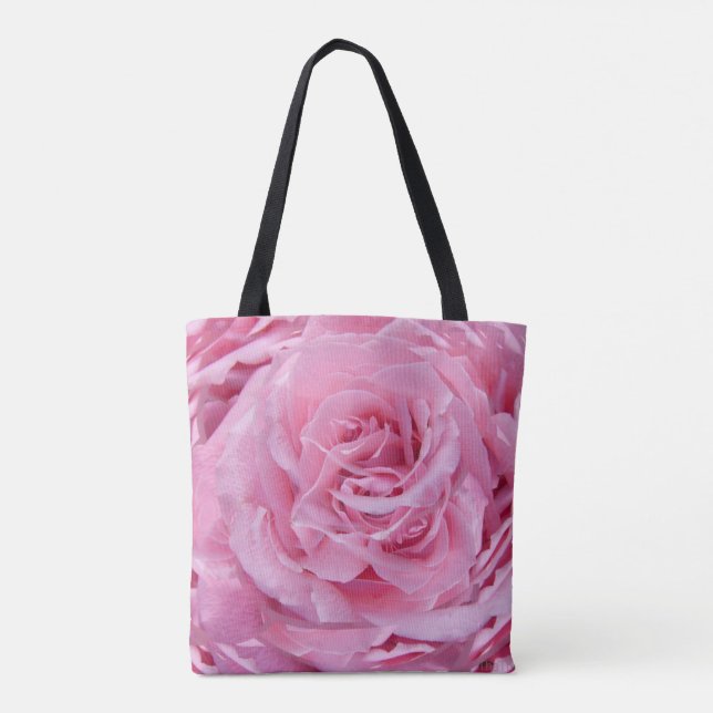 La bolsa de asas rosada del diseño del remolino (Reverso)