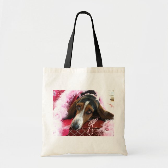 La bolsa de asas rosada del perro de la diva (Frente)