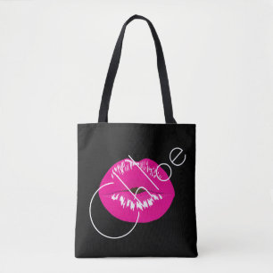 La bolsa de asas rosada del personalizar del