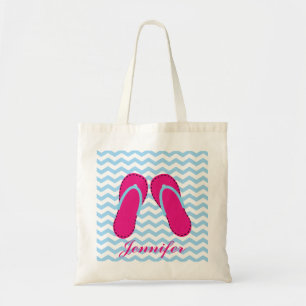 La bolsa de asas rosada personalizada de las