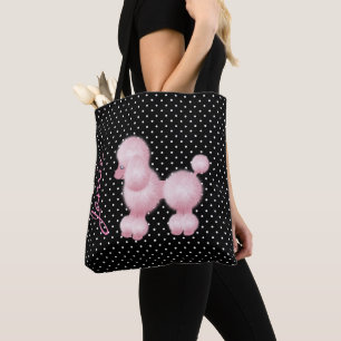 La bolsa de asas rosada retra del personalizado