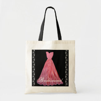 La bolsa de asas ROSADA y ROJA del algodón del
