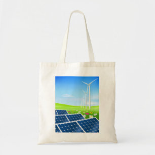 La bolsa de asas solar y de la energía eólica