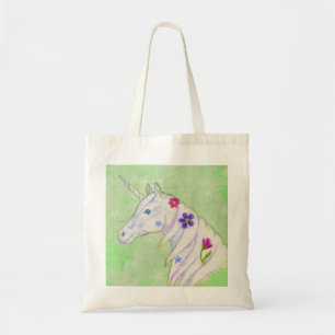 La bolsa de asas verde del unicornio