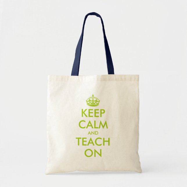 La bolsa de asas verde el | KeepCalm del profesor (Frente)
