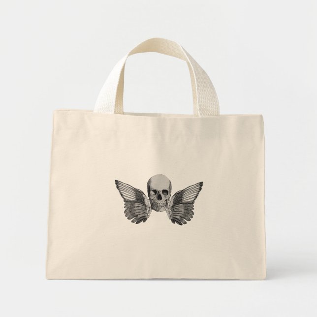 La bolsa de la cabeza de la muerte Angel Tote (Frente)
