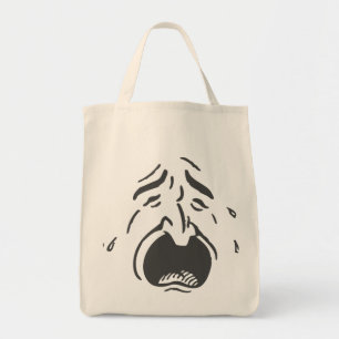 La bolsa de la cara expresiva llorando