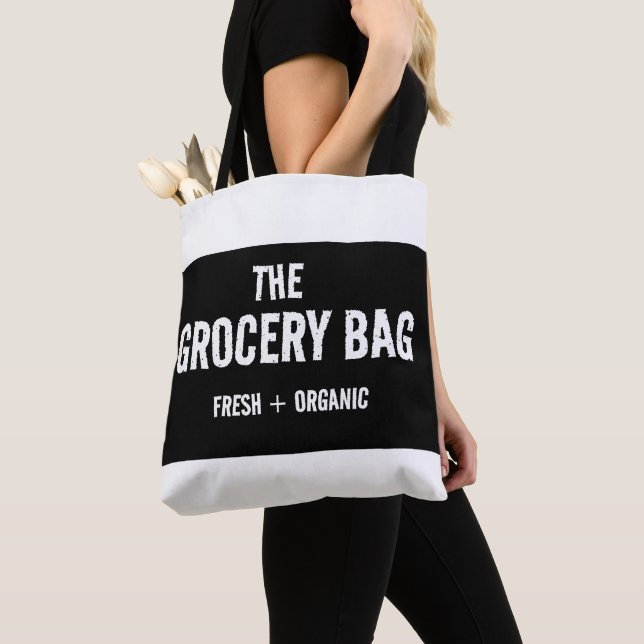 La bolsa de la compra - negro y blanco (Detalle)