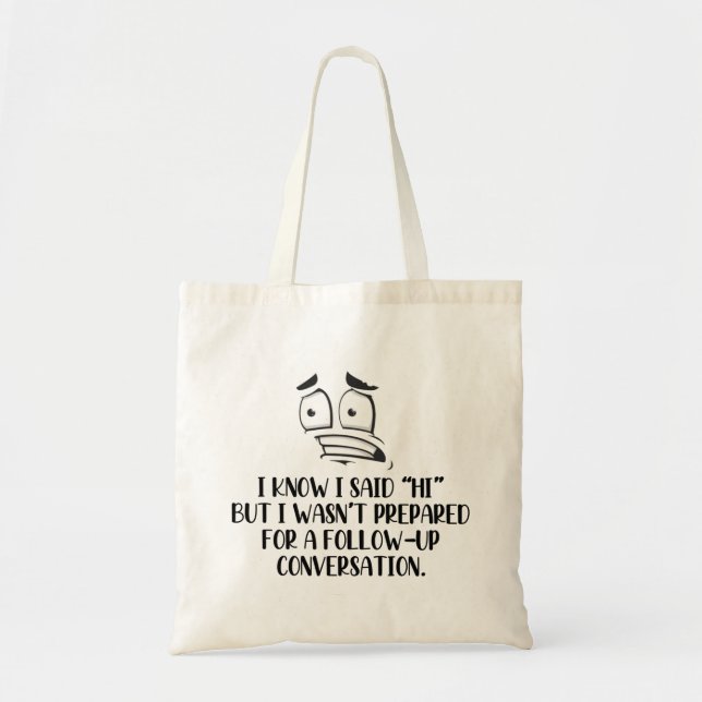 La bolsa de la tote incómoda socialmente (Frente)