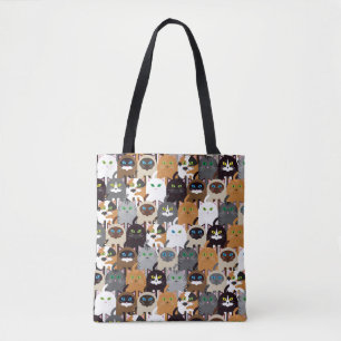 La bolsa de libros bonita de los gatitos