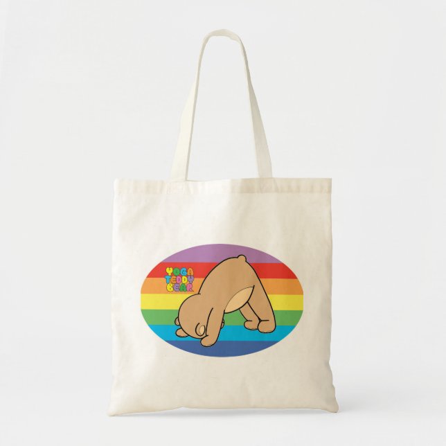 La bolsa de libros del arco iris del oso de (Frente)