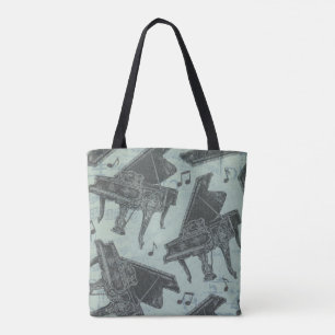 La bolsa de libros del piano de la nota de la