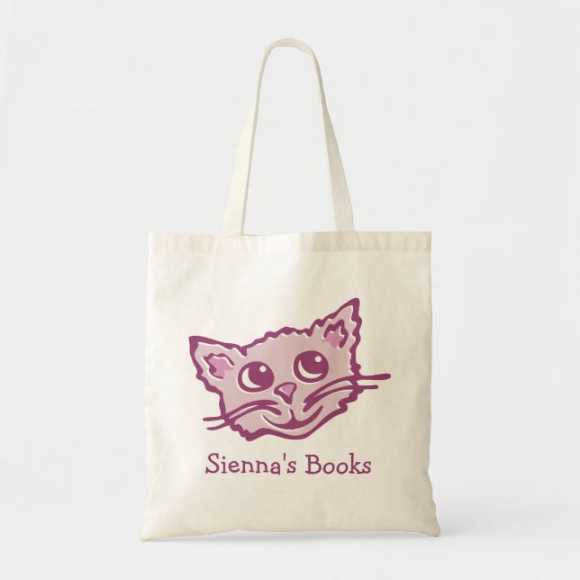 La bolsa de libros hued de la biblioteca del rosa (Frente)