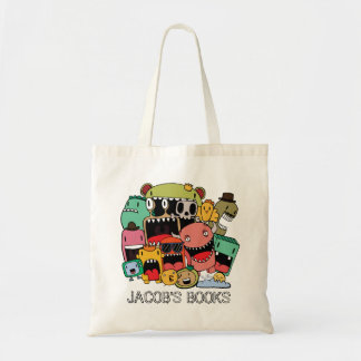La bolsa de libros linda de la biblioteca de los