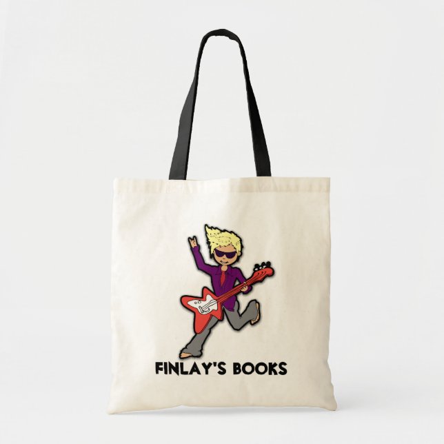 La bolsa de libros rockstar de la biblioteca de la (Frente)