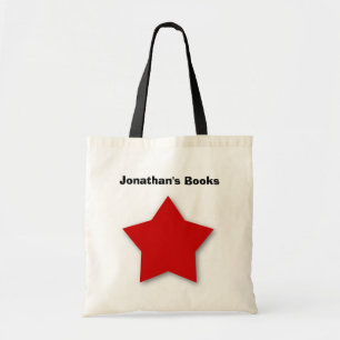 La bolsa de libros ROJA linda de la biblioteca de