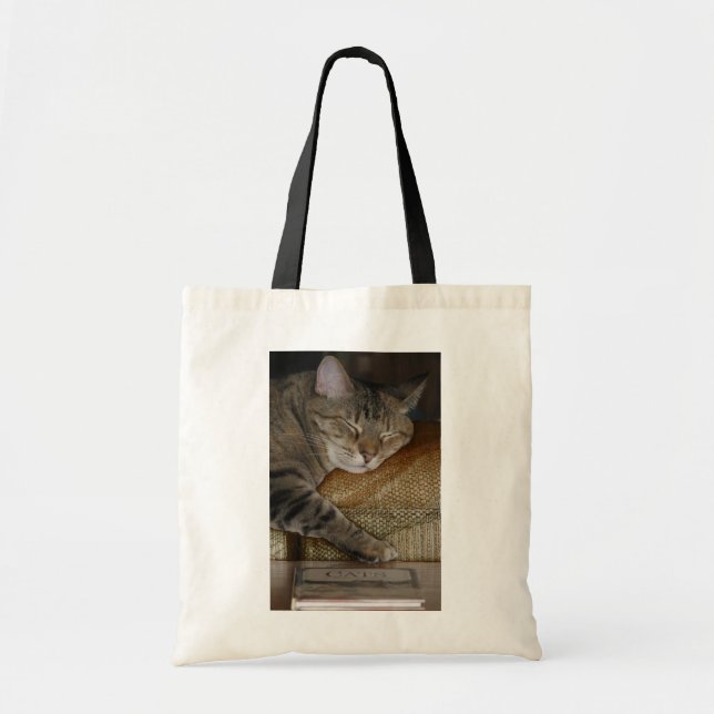 La bolsa de libros soñolienta del gatito (Frente)
