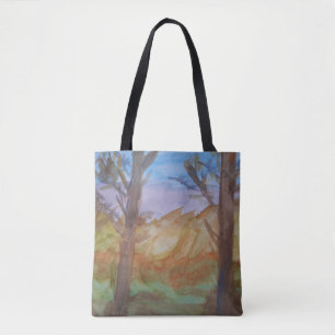 La bolsa de los árboles del atardecer