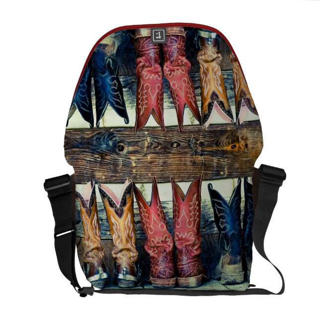 La bolsa de mensajero de las botas de vaquero (Atrás Abierto)