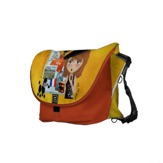 La bolsa de mensajero francesa del carrito del día
