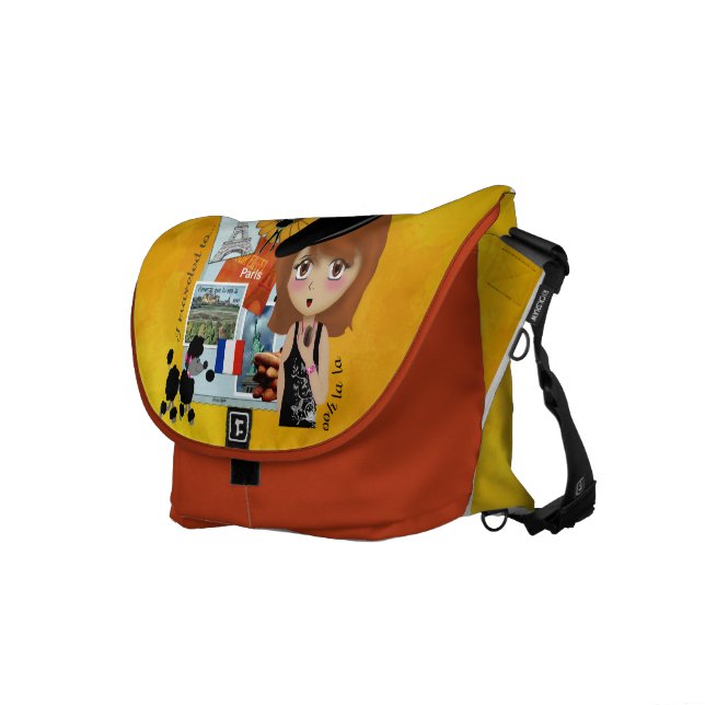 La bolsa de mensajero francesa del carrito del día (Frente Derecha)