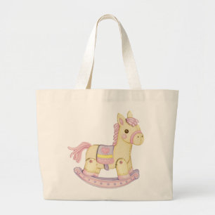 La bolsa de pañales del caballo mecedora (rosa)