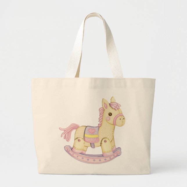 La bolsa de pañales del caballo mecedora (rosa) (Frente)