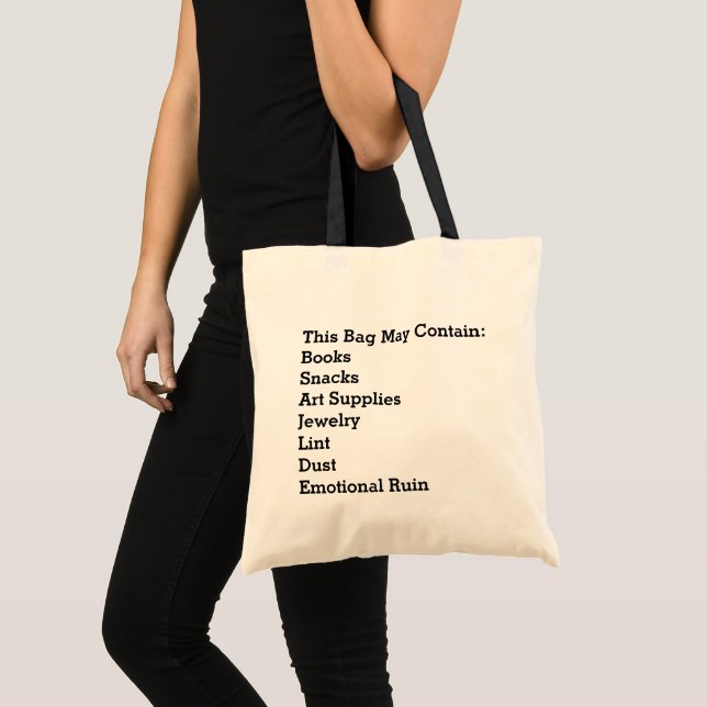 La Bolsa de TDAH Puede Contener Libros Bocadillos  (Anverso (producto))