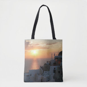 La bolsa de toques impresa de Santorini Sunset