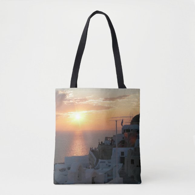 La bolsa de toques impresa de Santorini Sunset (Anverso)
