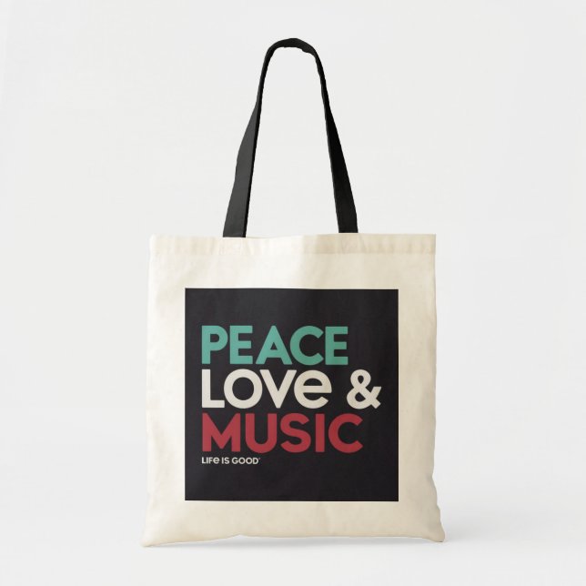 La Bolsa de Tote de Amor por la Paz y Música - Dif (Frente)