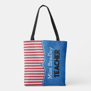 La bolsa de tote patriótica del Personalizado del