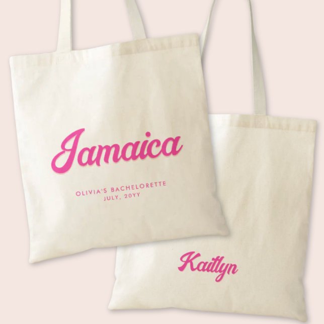 La bolsa de tote personalizada de la Bachelorette  (Jamaica Bachelorette Party Tote Bag)