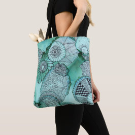 La bolsa de tote Verde azulada