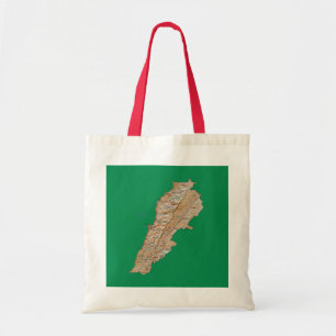 La bolsa del mapa del Líbano