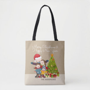 La bolsa para los Navidades de la familia Merry pe