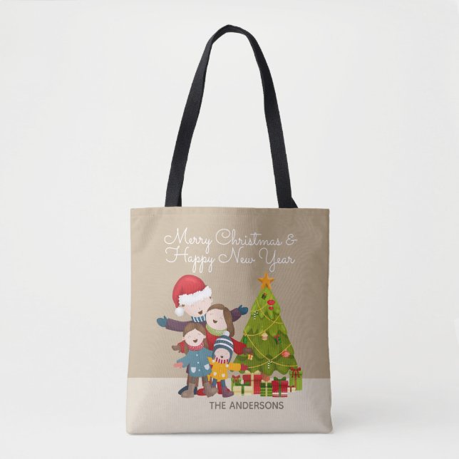 La bolsa para los Navidades de la familia Merry pe (Anverso)