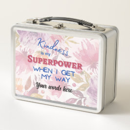 La bondad es mi superpoder Metalizado Lunchbox