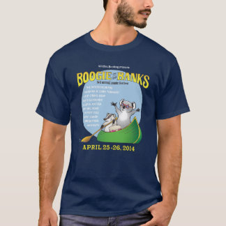 La boogie de los hombres en la camiseta de los