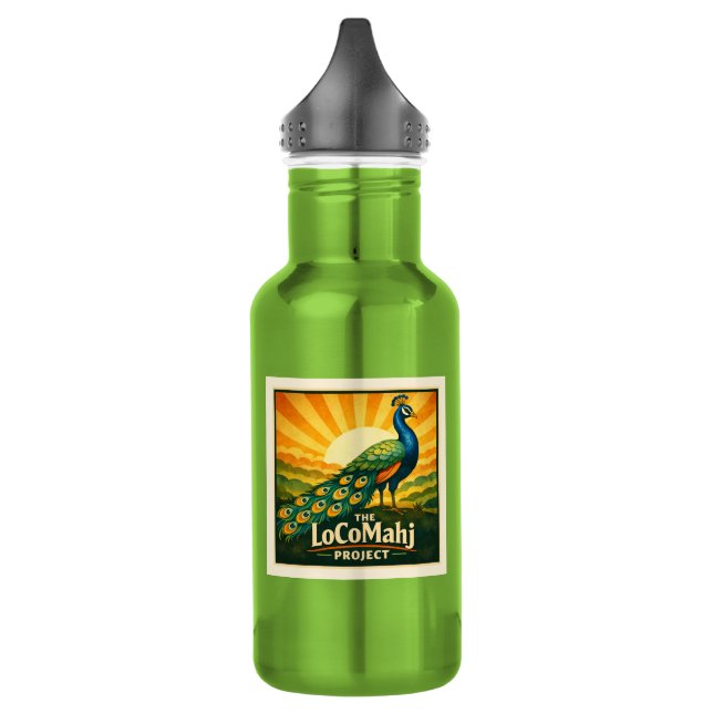 La botella de agua del proyecto The LoCoMahj (Izquierda)
