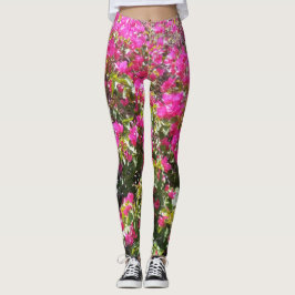 La Bougainvillea rosa Bush Leggings