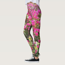 La Bougainvillea rosa Bush Leggings