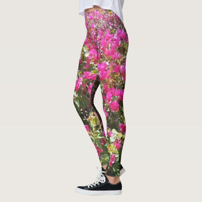 La Bougainvillea rosa Bush Leggings (Izquierda)