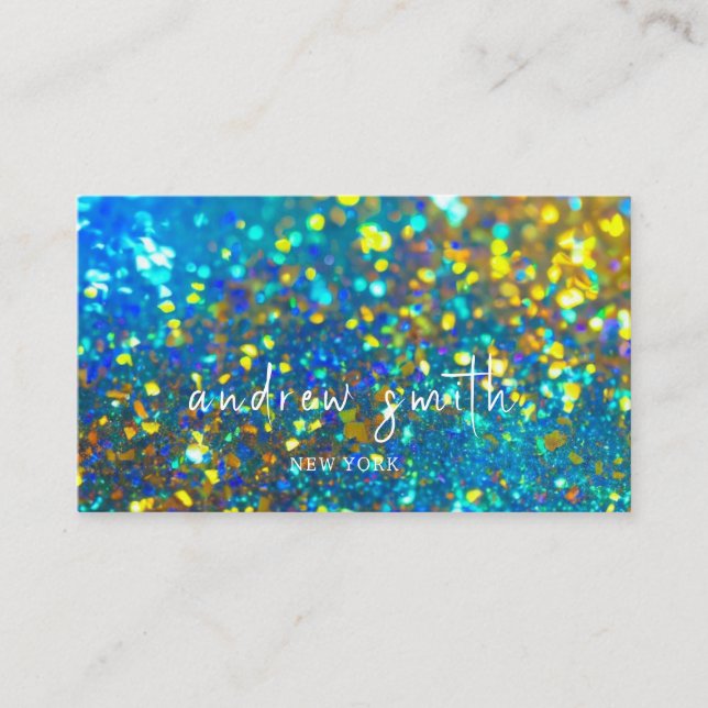 La brillante tarjeta de visita holográfica Opal (Anverso)