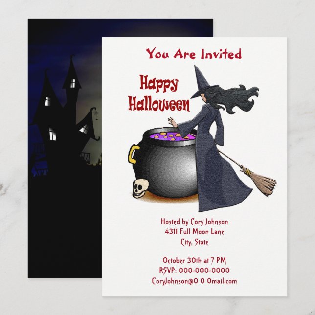 La Bruja con buen aspecto y la invitación de Cauld (Anverso / Reverso)