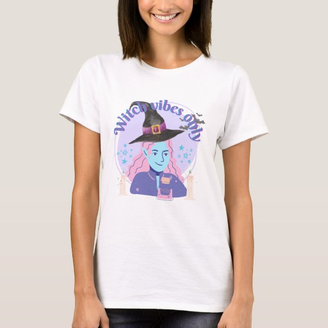La bruja sólo vibra la camiseta estética de Hallow (Anverso)