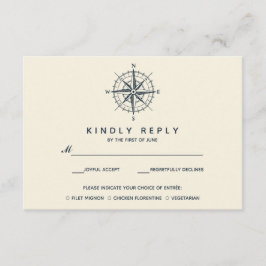 La brújula azul | Boda RSVP con elección de comida