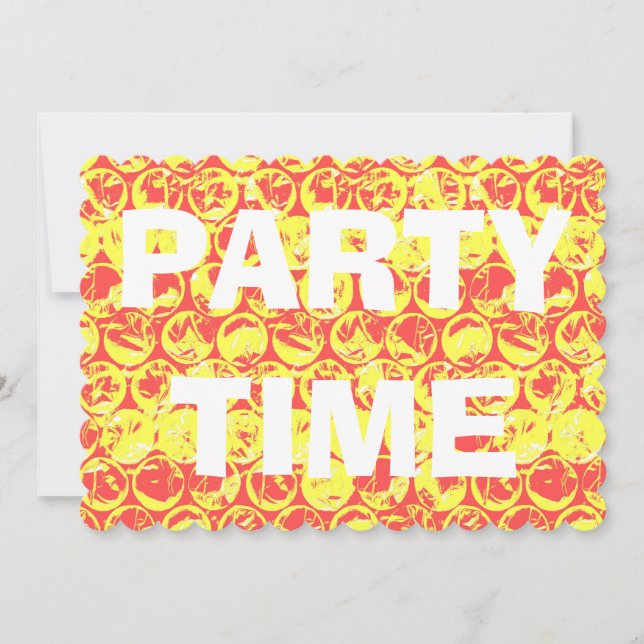 La burbuja de arte pop envuelve la invitación a la (Anverso)