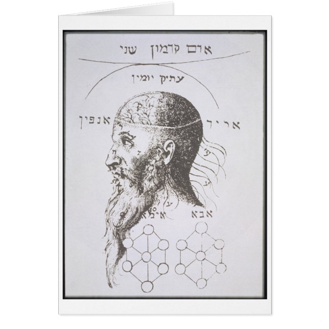 La cabeza de Adán Kadmon, copia de un ilustracion (Frente)