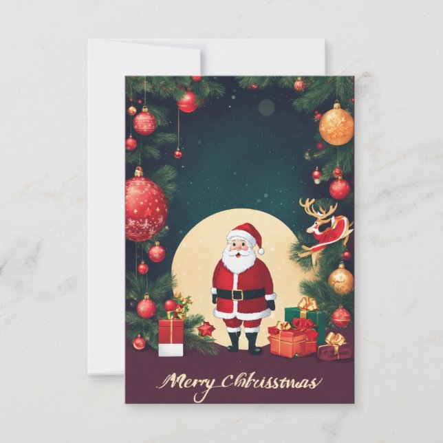 La cabina de la tarjeta de Navidades (Anverso)